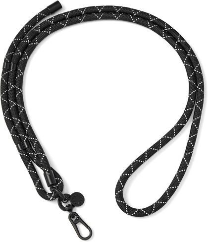 PopSockets Phone Lanyard, Phone Holder, Crossbody Phone Strap - Paracord Black in Saudi Arabia