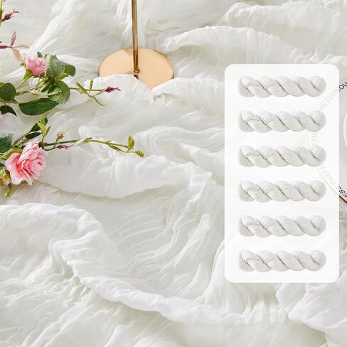 3Pack Ivory Cheesecloth Table Runner, 10ft Gauze Cheese Cloths Table Runners, Boho 35x120 Inches Rustic Tablerunner for Wedding, Bridal Baby Shower, Party, Birthday Decorations in Saudi Arabia