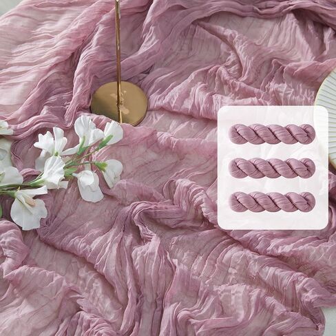 3Pack Ivory Cheesecloth Table Runner, 10ft Gauze Cheese Cloths Table Runners, Boho 35x120 Inches Rustic Tablerunner for Wedding, Bridal Baby Shower, Party, Birthday Decorations in Saudi Arabia