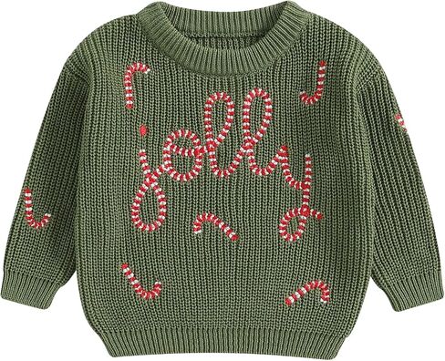 Lnzyyephy Toddler Baby Boy Girl Christmas Sweater Letter Embroidery Pullover Sweatshirt Knitwear Infant Fall Winter Clothes in Saudi Arabia