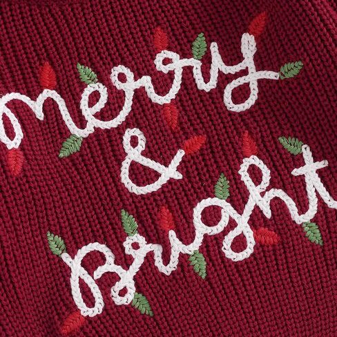Lnzyyephy Toddler Baby Boy Girl Christmas Sweater Letter Embroidery Pullover Sweatshirt Knitwear Infant Fall Winter Clothes in Saudi Arabia