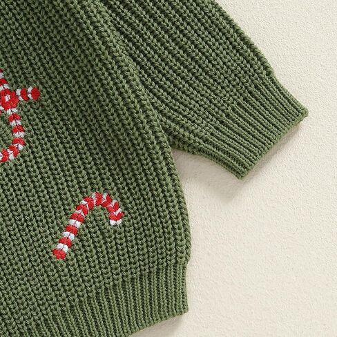 Lnzyyephy Toddler Baby Boy Girl Christmas Sweater Letter Embroidery Pullover Sweatshirt Knitwear Infant Fall Winter Clothes in Saudi Arabia