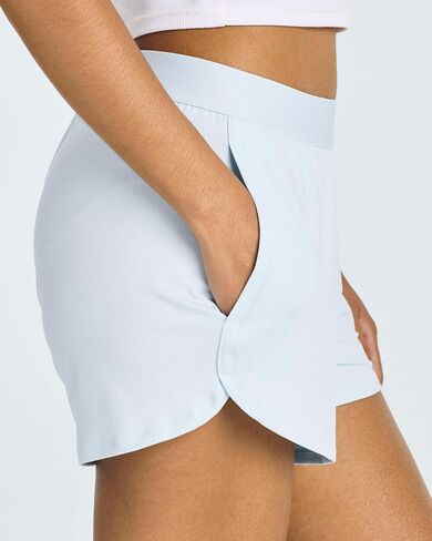 3 Pack Women's 3" Dry-Fit Dolphin Running Shorts with Pockets - Athletic Gym Workout Basketball Sports Shorts in Saudi Arabia