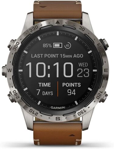 Garmin MARQ Adventurer Luxury Tool Smartwatch, Leather Strap, Black (010-02006-26) (Renewed) in Saudi Arabia