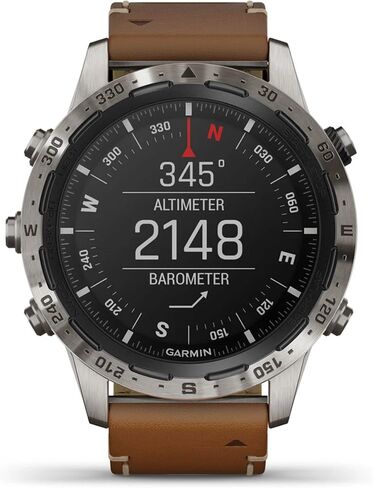 Garmin MARQ Adventurer Luxury Tool Smartwatch, Leather Strap, Black (010-02006-26) (Renewed) in Saudi Arabia