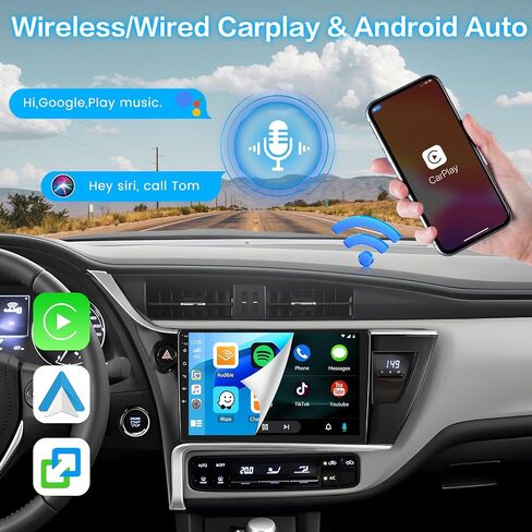 (2+64GB) Inefala Android 13 Car Stereo Upgrade for Toyota Corolla 2017-2018 Levin 2017 with Wireless Carplay Android Auto, 10.1" Touchscreen with GPS WiFi BT FM SWC Canbus MIC Backup Camera in Saudi Arabia