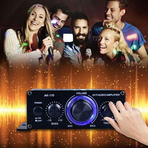400 واط 12 فولت 2 قناة قوية ستيريو الصوت مكبر كهربائي HiFi باس أمبير سيارة المنزل in Kuwait
