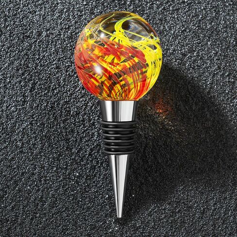 Murano Glass Wine Stoppers, Reusable Wine Bottle Stopper Champagne Stoppers, Perfect Kitchen Wine Decor Wine Accessories Gifts for Men and Women-（blue） in Saudi Arabia