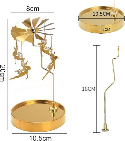 حامل شموع دوارة، حامل شموع دائري من فولكس روز جلود، حامل شموع معدني دوار لقطعة الطاولة المركزية، عيد الميلاد، عيد الحب، ديكور الحفلات، هدية (الغزلان) in Kuwait