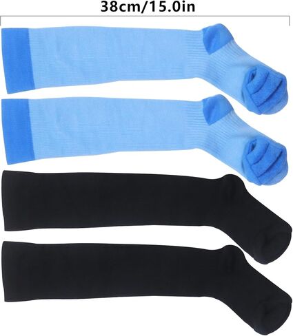 Klmnop Women Long Yoga Sport Gym Five Toe Separator Socks Foot Alignment Pain Comfort Massage Toeless Socks in Saudi Arabia