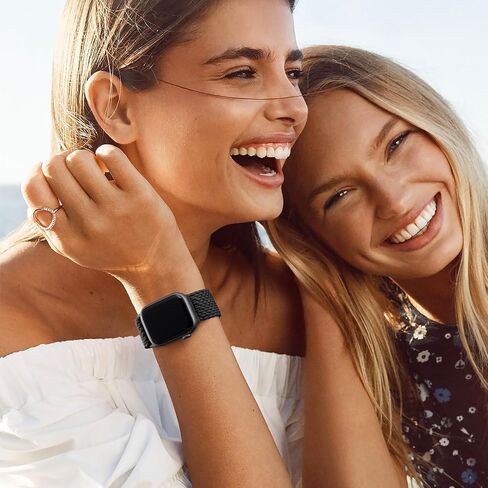 WJK Stretchy Braided Bands Compatible with Apple Watch 38mm 40mm 41mm 42mm 44mm 45mm 49mm for Women Men, Adjustable Soft Nylon Strap for iWatch Series 9 8 7 6 5 4 3 2 1 SE Ultra/Ultra 2 in Saudi Arabia