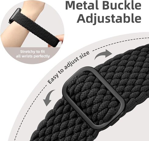 WJK Stretchy Braided Bands Compatible with Apple Watch 38mm 40mm 41mm 42mm 44mm 45mm 49mm for Women Men, Adjustable Soft Nylon Strap for iWatch Series 9 8 7 6 5 4 3 2 1 SE Ultra/Ultra 2 in Saudi Arabia