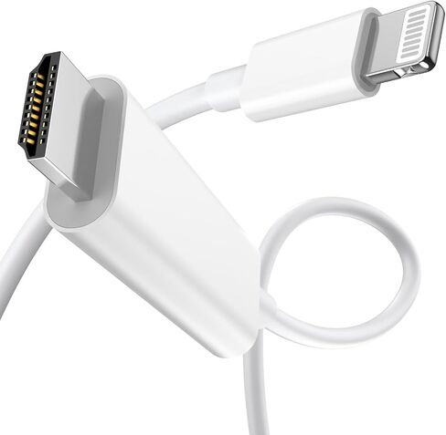 [Apple MFi Certified] Apple Lightning to HDMI Cable Adapter, 1080P Lightning to Digital AV Adapter Sync Screen Connector Compatible for iPhone 14 13 12 11 Pro Max XS XR X 8 to HD TV Projector Monitor in Saudi Arabia