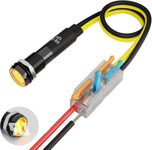 1 قطعة 8 مللي متر (5/16 بوصة) مؤشر ضوء led مؤشر ضوء 110VAC أضواء معدنية مقاومة للماء IP67 أضواء مصباح إشارة خضراء (110 فولت-أسود بأكسيد-أحمر 1 قطعة) in Kuwait