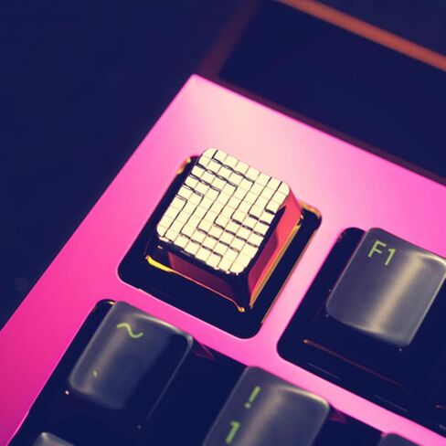 Metal Artisan Keycaps,CNC Zinc Alloy Custom Keycap,Mechanical Keycap,Unique Diamanta Style,Gift Collection,1 Pcs Key (Silvery Matrices) in Kuwait