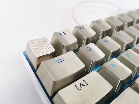 Metal Artisan Keycaps,CNC Zinc Alloy Custom Keycap,Mechanical Keycap,Unique Diamanta Style,Gift Collection,1 Pcs Key (Silvery Matrices) in Kuwait