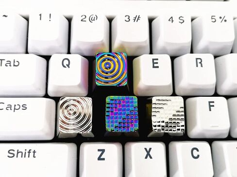 Metal Artisan Keycaps,CNC Zinc Alloy Custom Keycap,Mechanical Keycap,Unique Diamanta Style,Gift Collection,1 Pcs Key (Silvery Matrices) in Kuwait