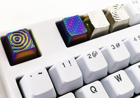 Metal Artisan Keycaps,CNC Zinc Alloy Custom Keycap,Mechanical Keycap,Unique Diamanta Style,Gift Collection,1 Pcs Key (Silvery Matrices) in Kuwait