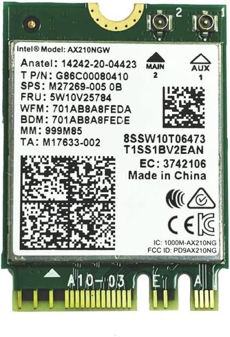 بطاقة Intel WiFi AX210 MM #999M85/ WiFi6E هوائي / Ipex4 / كابل تمديد هوائي 15.3 سم in Saudi Arabia