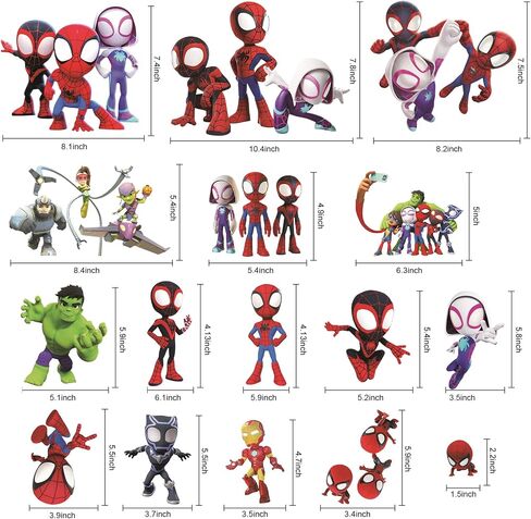 Wall Stickers for Kids, Cartoon Character Stickers for Children Room, 59 PCS PVC DIY Removable Stickers for Baby Kids Nursery Girls Bedroom Living Room Playroom Wall Decoration in Saudi Arabia