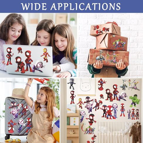 Wall Stickers for Kids, Cartoon Character Stickers for Children Room, 59 PCS PVC DIY Removable Stickers for Baby Kids Nursery Girls Bedroom Living Room Playroom Wall Decoration in Saudi Arabia