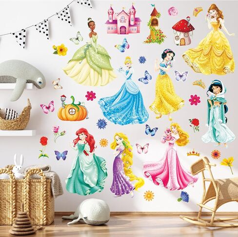 Wall Stickers for Kids, Cartoon Character Stickers for Children Room, 59 PCS PVC DIY Removable Stickers for Baby Kids Nursery Girls Bedroom Living Room Playroom Wall Decoration in Saudi Arabia