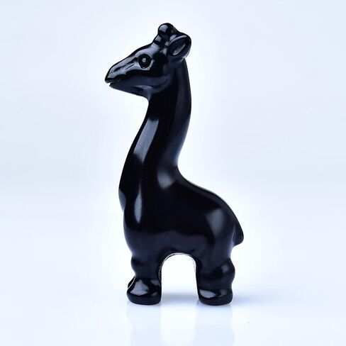 تمثال زرافة كريستال من الحرير الذهبي الطبيعي مقاس 2.36 بوصة شفاء كريستال مصنوع يدويًا تماثيل جيب عيد الشكر تماثيل الريكي للتأمل ديكور المنزل GIF in Kuwait