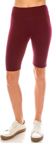 Eevee Women's Comfort Stretch Soft Solid 3" High Waist Band Active Workout Biker Yoga Running Shorts in Kuwait