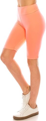 Eevee Women's Comfort Stretch Soft Solid 3" High Waist Band Active Workout Biker Yoga Running Shorts in Kuwait
