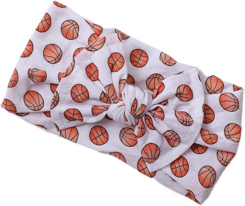 Baby Basketball Headband Turban Baby Basketball Bowknot Baby Basketball Hair Band Bow BTB12 (A2, Free Size) in Saudi Arabia