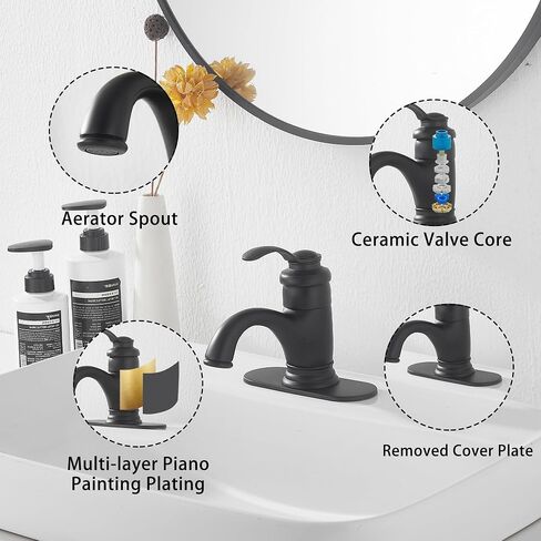 GGStudy Antique Brass Waterfall Bathroom Sink Faucets Single Handle One Hole Deck Mount Lavatory Bathroom Vanity Faucet in Saudi Arabia