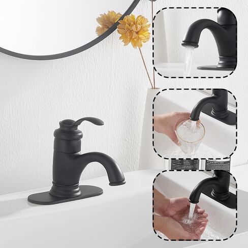 GGStudy Antique Brass Waterfall Bathroom Sink Faucets Single Handle One Hole Deck Mount Lavatory Bathroom Vanity Faucet in Saudi Arabia