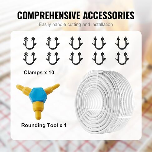 VEVOR PEX-AL-PEX Tube, 82ft, 5/8'' Diameter Aluminum-Plastic Composite Pipe Oxygen Barrier Radiant Floor PEX Pipe, 0.08'' Thickness Radiant Heat Floor Plumbing 25M Inner Aluminum Layer PEX Tubing Pipe in Saudi Arabia