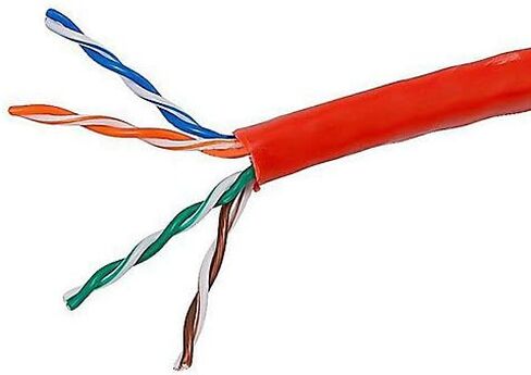 1000ft White Cat5e Riser UTP Solid Copper 24AWG 350MHz High Speed LAN Network Ethernet Wire Internet Patch Cable UL ETL CMR in Saudi Arabia