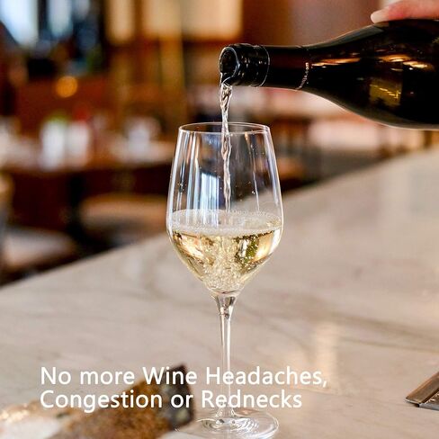 Wine Filters (24 Pack), Remove Sulfite Tannin and Histamines, All Natural Ingredients, Wine Allergy Sensitivity Prevention, Stop Wine Headaches Nausea in Saudi Arabia