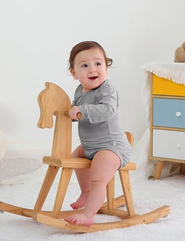 Rayon of Bamboo Baby Bodysuit, Long Sleeve Bodysuits for Boys Girls Infant Soft Clothes 0-24 Months in Saudi Arabia