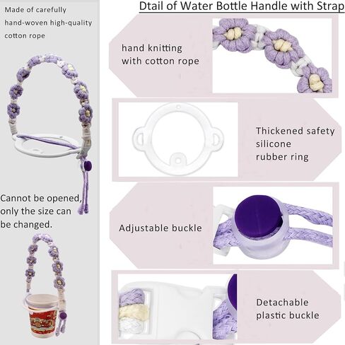 BIHRTC Water Bottle Handle Sling Holder Lanyard Water Bottle Handle Holder Accessories for Wide Mouth Bottles in Saudi Arabia