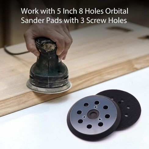 5" Sander Replacement Pad for Makita, 5 Inch 8 Hole Hook and Loop Sander Pads for Makita BO5010, BO5030K, BO5031K Compatible with DeWalt D26451,D26453,DW420, Porter Cable 382 (2 Pack) in Saudi Arabia