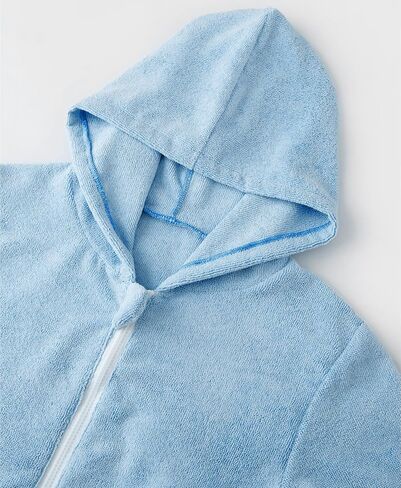 MissShorthair Hooded Towel Robe for Kid, Zipper Beach Cover Up, Swim Changing Robe for Boy, Girls Bath Towelling Poncho in Saudi Arabia