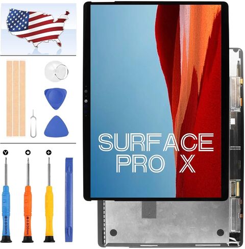 for Microsoft Surface Pro X Screen Replacement for Microsoft Surface Pro X 1876 M1042400 LCD Display Touch Screen Digitizer Assembly Repair Parts Black in Saudi Arabia
