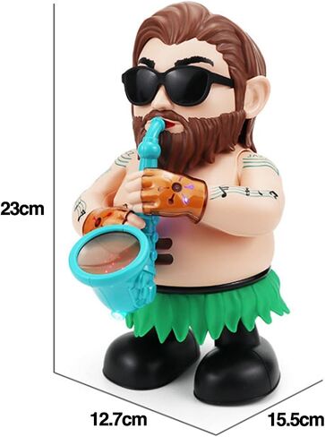 Electric Dancing Saxophone Toy Swinging Walking Music Cool Lights Lovely Shape Electric Toy Babies 1pc in Saudi Arabia