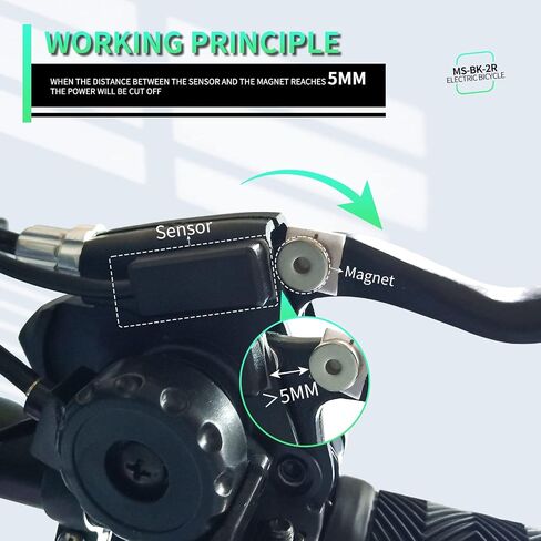 E-Bike MS-BK-2R Brake Cut Off Sensor SM/Waterproof Connector Electric Bike Cut Power Off Mechanical Hydraulic Brake Sensor for E Bike in Saudi Arabia