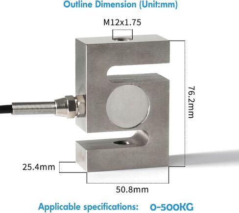 S Type Load Cell Weighing Sensor with Indicator Display,Test Tension and Compression Force Weight Pressure Sensor for Scale (0-200KG) in Kuwait
