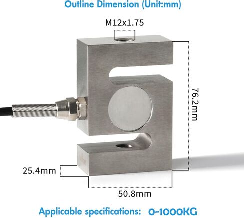 S Type Load Cell Weighing Sensor with Indicator Display,Test Tension and Compression Force Weight Pressure Sensor for Scale (0-200KG) in Kuwait