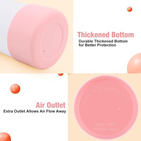 Desing Wish Protective Silicone Boot Compatible with 12-24oz/ 32oz & 40oz Hydroflask Sport Water Bottles, Non-Slip Water Bottle Boot Protector Bottom Silicone Sleeve Cover in Kuwait