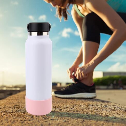 Desing Wish Protective Silicone Boot Compatible with 12-24oz/ 32oz & 40oz Hydroflask Sport Water Bottles, Non-Slip Water Bottle Boot Protector Bottom Silicone Sleeve Cover in Kuwait