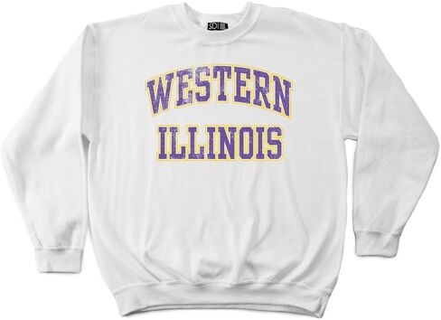 NCAA Western Illinois Leathernecks 50/50 Blended 8-Ounce Vintage Arch Crewneck Sweatshirt in Kuwait