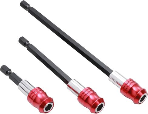 حامل لقم تمديد المثقاب، 3 قطع حامل براغي مغناطيسي، دليل محرك المسمار، حامل طرف لقمة المثقاب، حامل لقمة التأثير، محول برغي مثقاب مع ساق سداسية 1/4 بوصة أدوات كهربائية سداسية in Kuwait