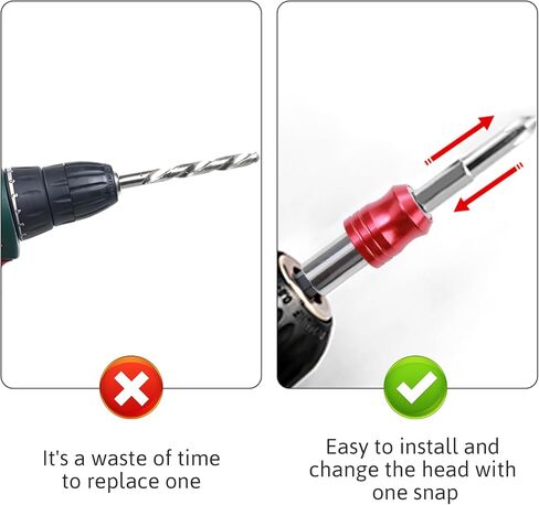 حامل لقم تمديد المثقاب، 3 قطع حامل براغي مغناطيسي، دليل محرك المسمار، حامل طرف لقمة المثقاب، حامل لقمة التأثير، محول برغي مثقاب مع ساق سداسية 1/4 بوصة أدوات كهربائية سداسية in Kuwait