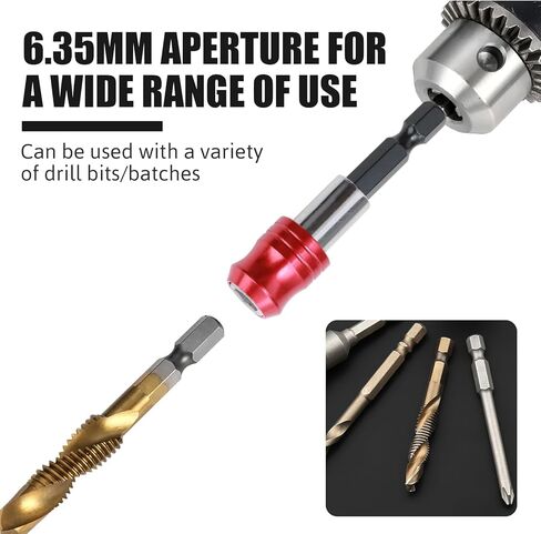 حامل لقم تمديد المثقاب، 3 قطع حامل براغي مغناطيسي، دليل محرك المسمار، حامل طرف لقمة المثقاب، حامل لقمة التأثير، محول برغي مثقاب مع ساق سداسية 1/4 بوصة أدوات كهربائية سداسية in Kuwait